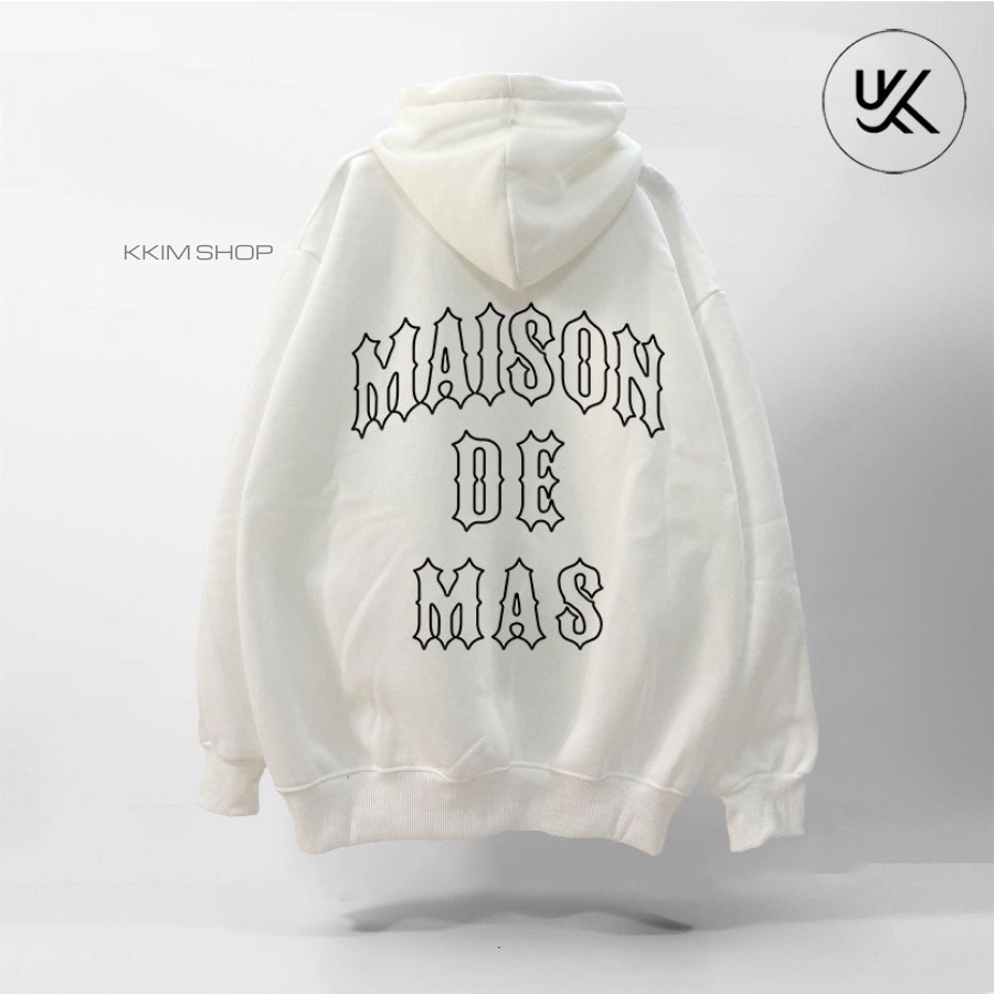 Áo Nỉ HOODIE MAISON DE MAS XANH LÁ, Áo hoodie unisex nam nữ form rộng oversize chất liệu Nỉ bông cao cấp KKIM SHOP