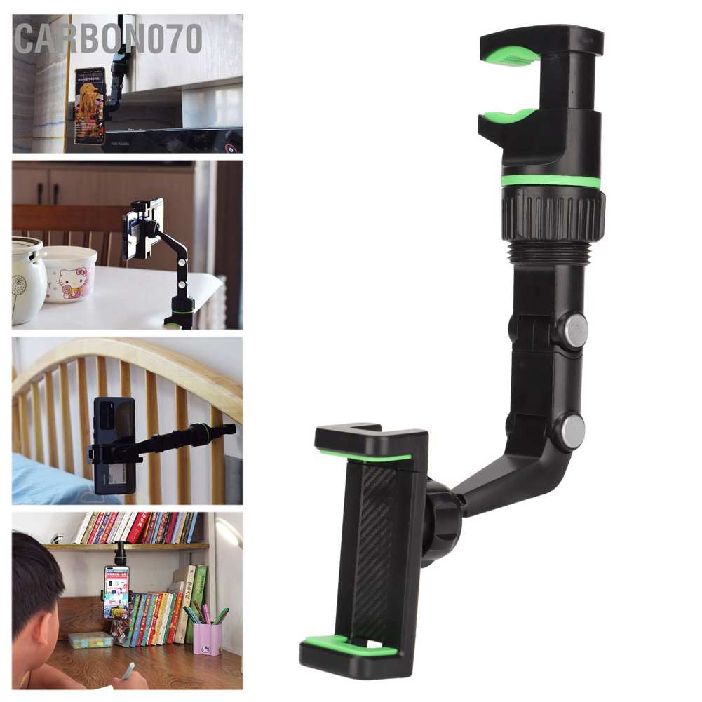 Giá đỡ điện thoại gắn gương chiếu hậu xoay 360 độ có thể điều chỉnh dễ dàng lắp đặt trên ô tô