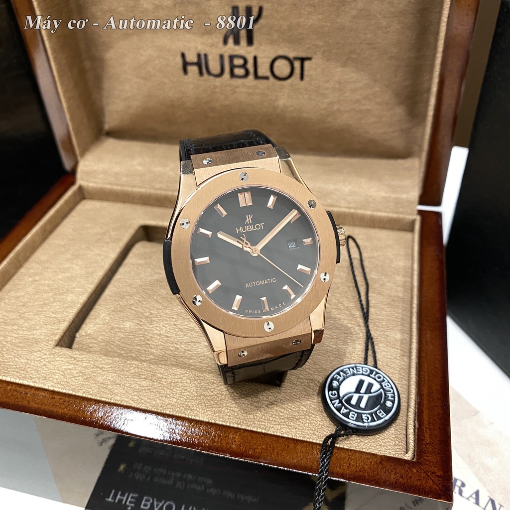 [Máy cơ] Đồng hồ nam Hublot máy cơ cao cấp chống nước, máy nhật xịn bảo hành 24 tháng | BigBuy360 - bigbuy360.vn