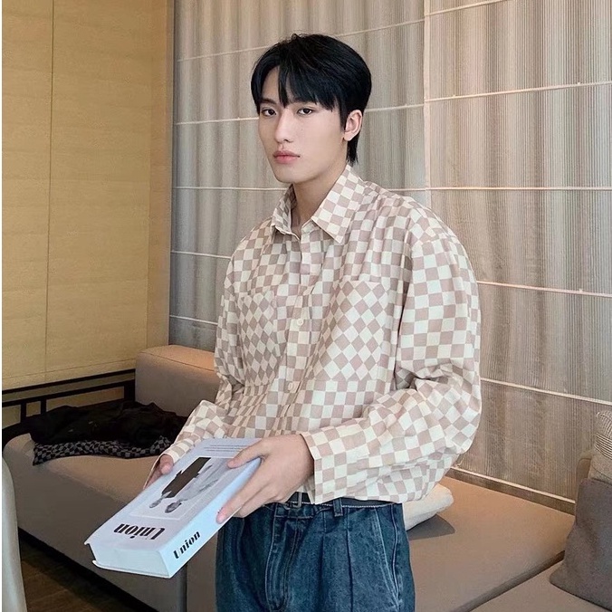 Áo Sơ Mi Tay Dài nữ  Dáng Rộng Kẻ Sọc Ca Rô 2022 Thời Trang áo sơ mi nam kẻ sọc bigsize unisex long sleeve top