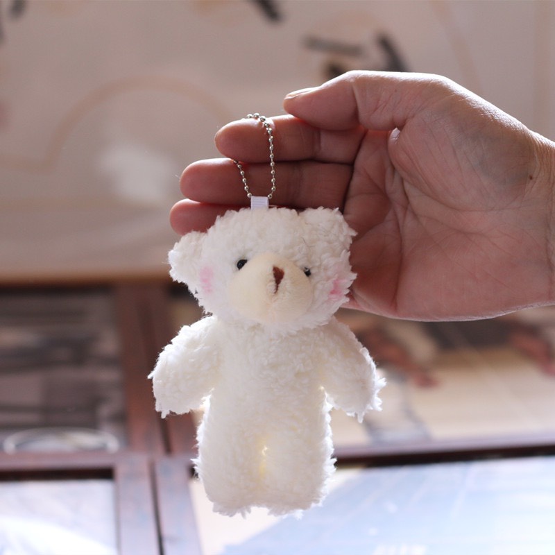 Móc khóa gấu bông treo balo cute dễ thương, Gấu bông treo cặp đi học xinh xắn