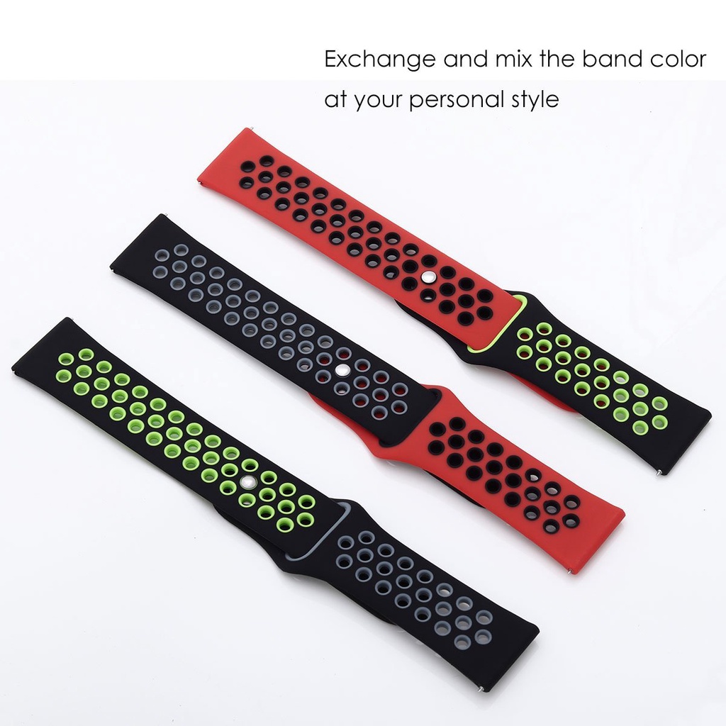 Dây Đeo Silicon 20mm 22mm Cho Đồng Hồ Thông Minh Samsung Galaxy watch 4 44mm 40mm 3 active 2 Gear S3 HUAWEI watch GT 2 2e pro 3