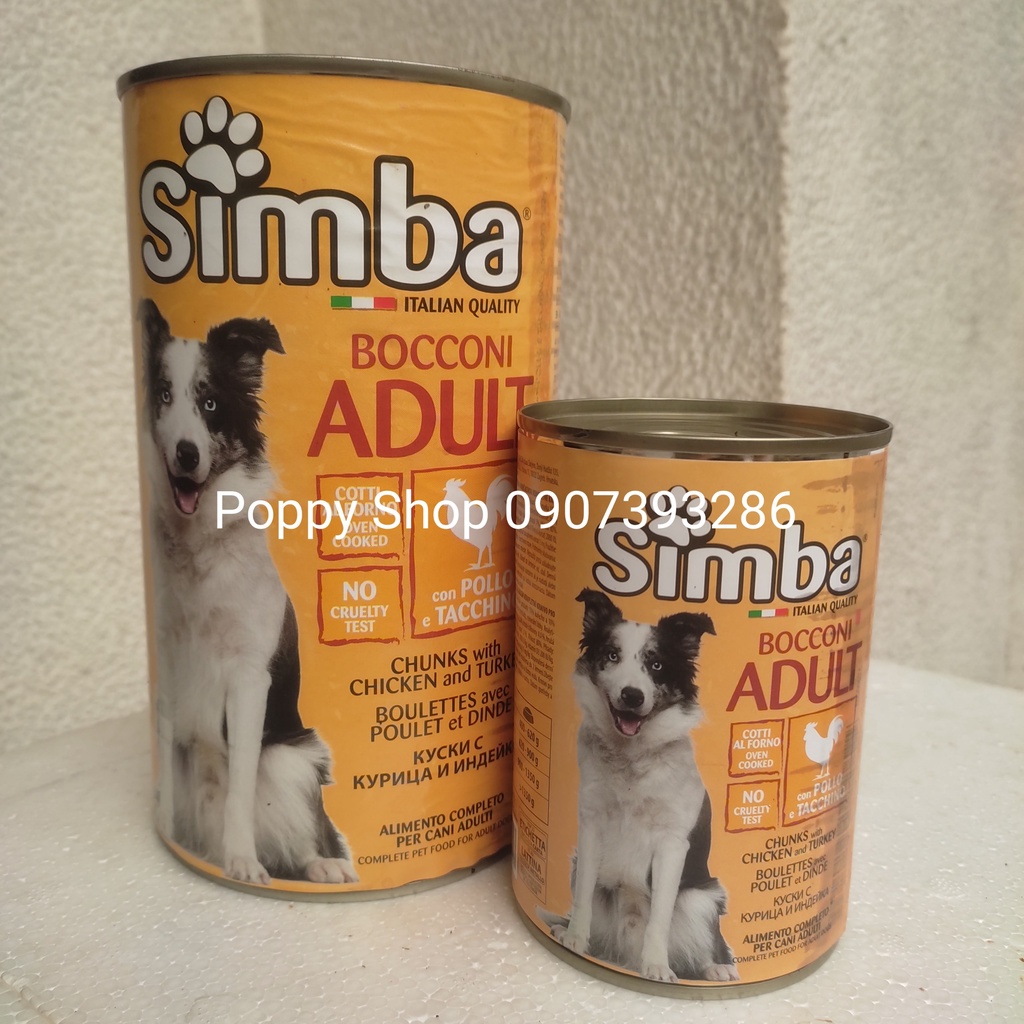 Pate Simba Cho Chó Lon Lớn 1230 Gram Vị Gà Và Gà Tây Nướng