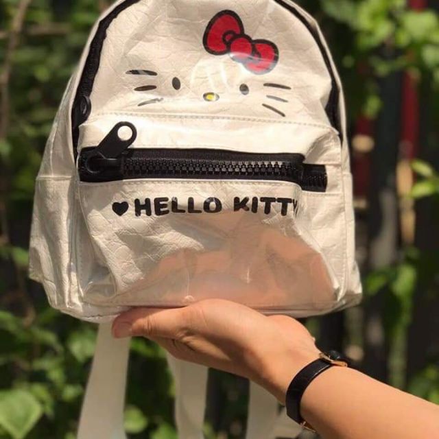 Ba lô Zara Hello Kitty trắng