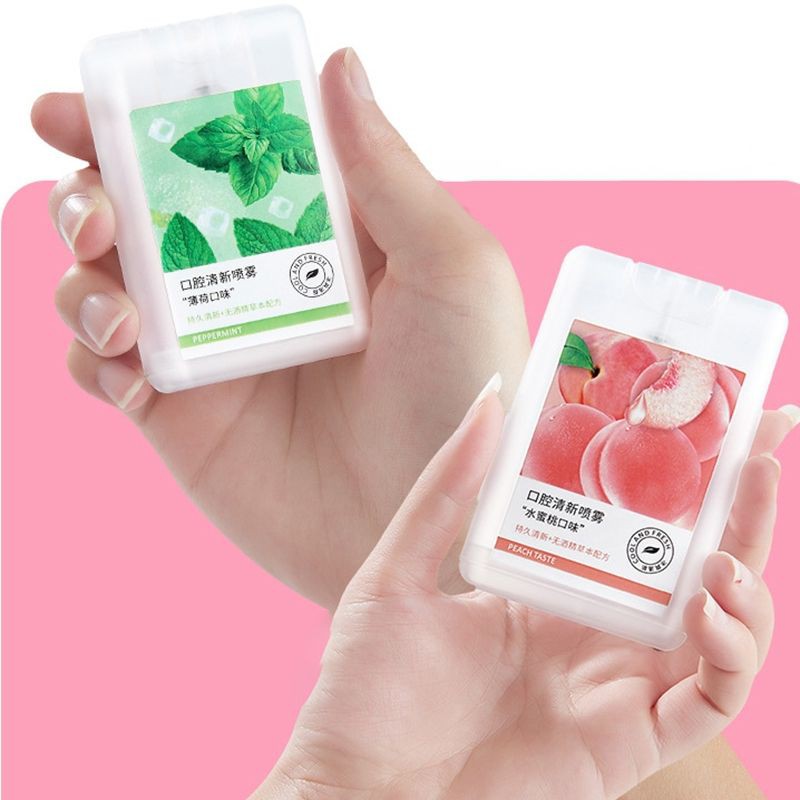 Xịt thơm miệng kháng khuẩn hương Đào, bạc hà 20ml