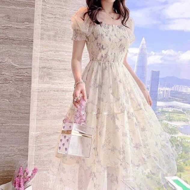 Váy maxi 2in1 tơ 3D cao cấp PYT04