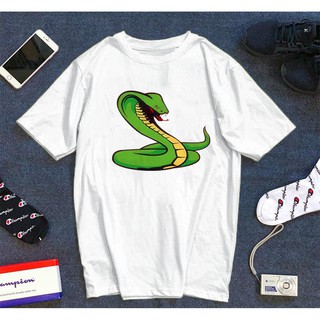 Áo thun cotton unisex - 12 con giáp - tuổi tỵ - rắn hổ mang xanh