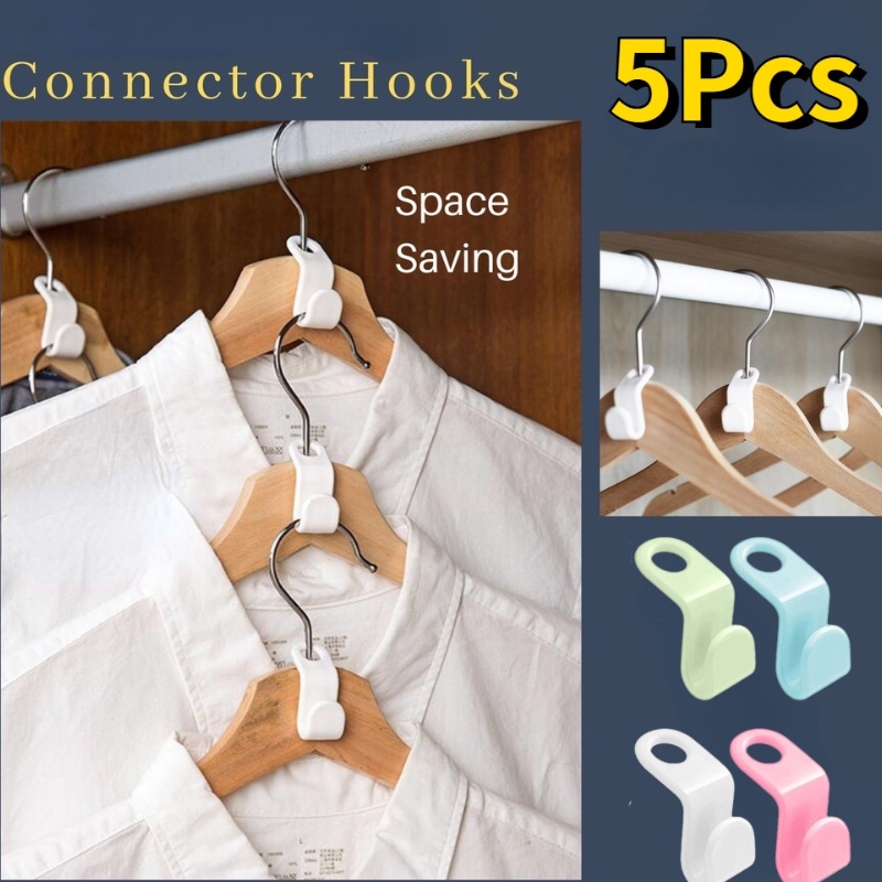 Set 5 Móc Nhựa Treo Quần Áo Mini Tiết Kiệm Không Gian
