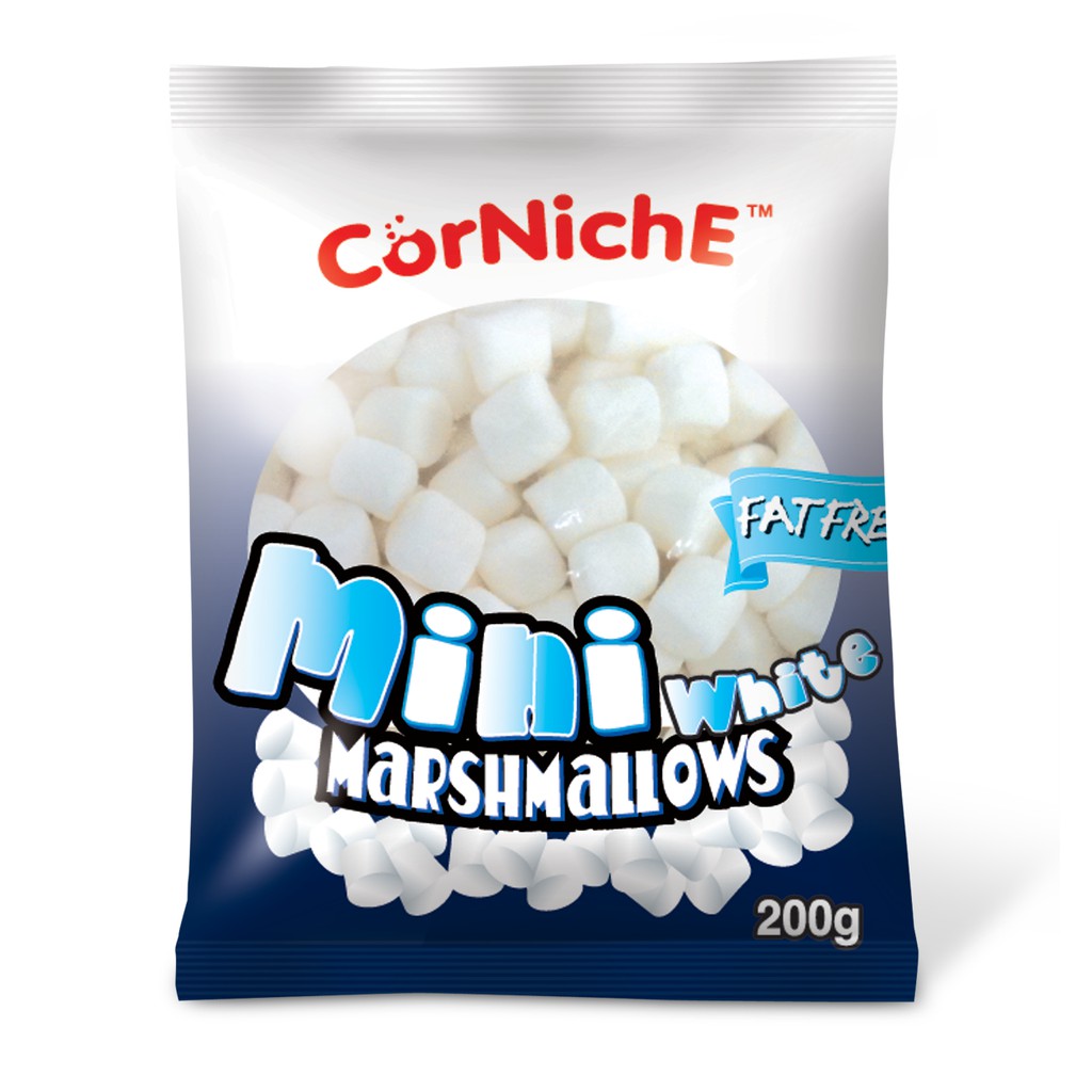 Kẹo Dẻo CorNichE Marshmallow Mini White trắng 200g - Kẹo Xốp
