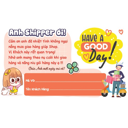 (DECAL THANKS SHIPPER ) combo 100 Tem dán cảm ơn shipper, NHÃN CÁM ƠN SHIPPER-M5