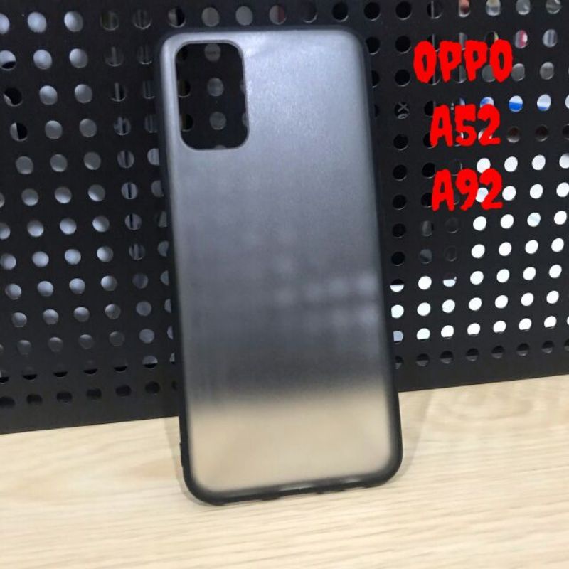 Ốp lưng Oppo A52/A92 nhám bảo vệ camera chống sốc ,va đập (đen)