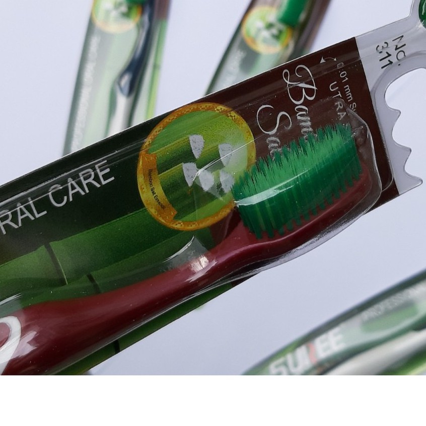 [1cây] Bàn chải đánh răng muối tre lông tơ chống hôi miệng  Suree Thái Lan