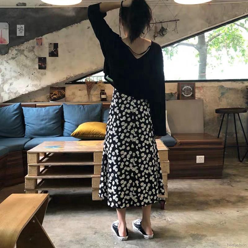 Chân Váy Chiffon Lưng Cao Họa Tiết Hoa Nữ Tính | BigBuy360 - bigbuy360.vn