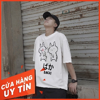 Áo thun tay lỡ cotton thoáng mát Baka