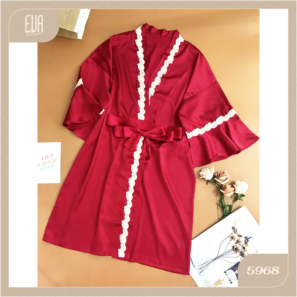 Áo choàng lụa viền ren mềm mại 5968 | BigBuy360 - bigbuy360.vn