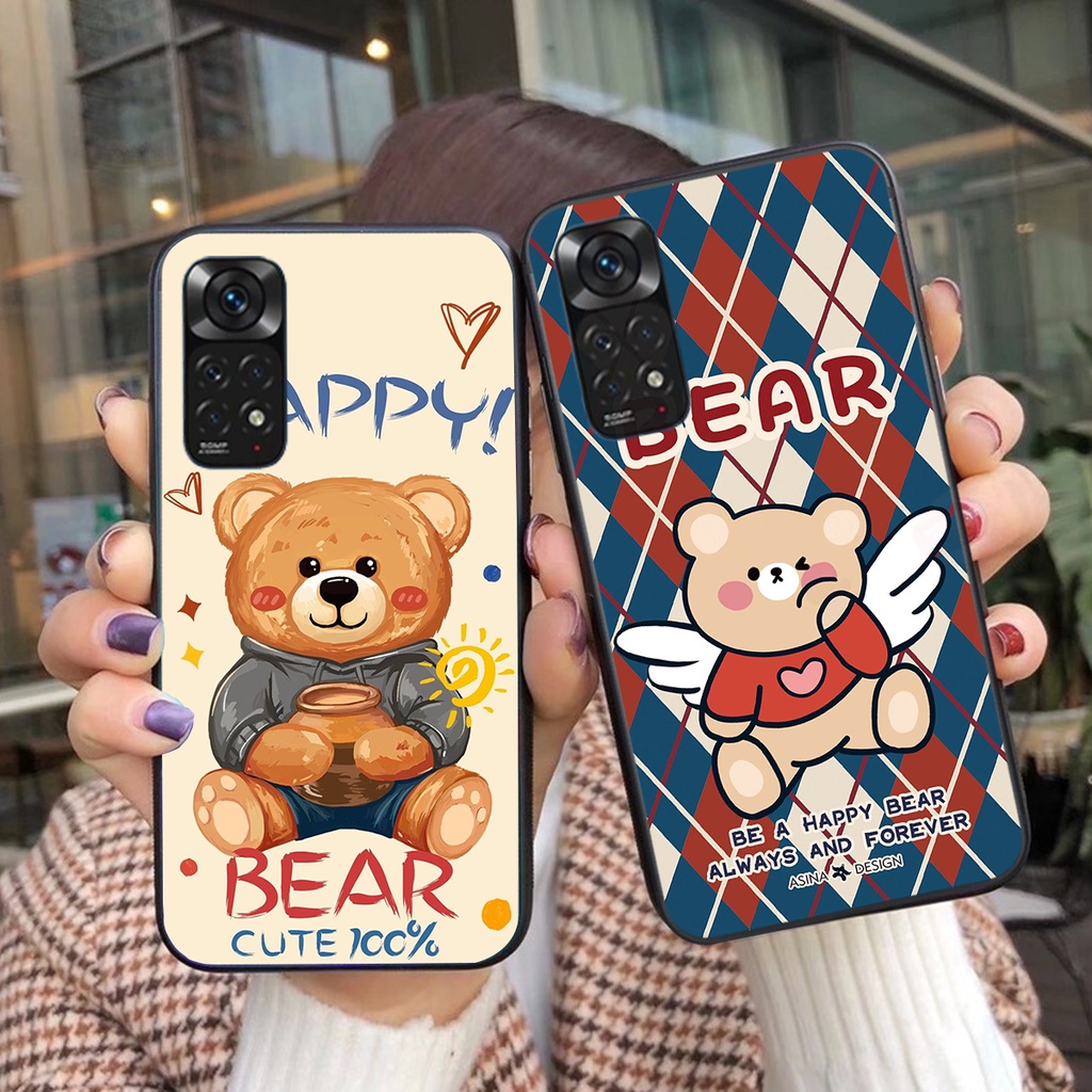 Ốp lưng Xiaomi Redmi Note 11 4G 5G / Note 11S / Note 11 Pro 4G 5G in hình cute, chú gấu tinh nghịch siêu chất siêu rẻ