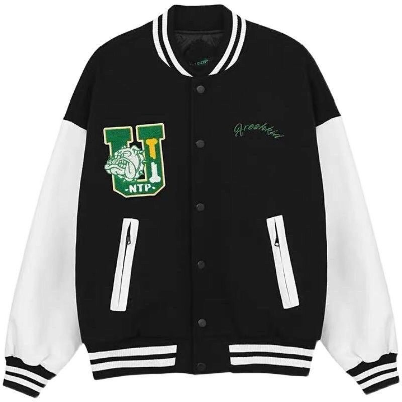 [Ảnh Thật] Áo Khoác Bomber Nỉ In Chữ U UNTP FRESHKID Chất Nỉ Ngoại Mịn Đẹp