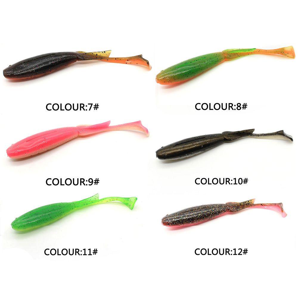 Bộ 10 Mồi Câu Cá Nhân Tạo Chất Liệu Mềm Mại Kích Thước 8cm 3.4g
