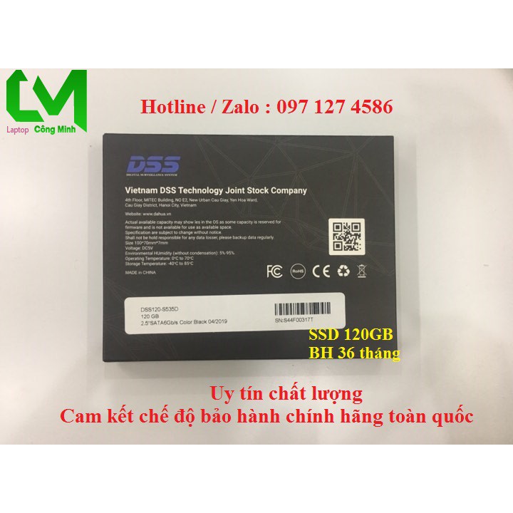Ổ SSD DSS 120GB Hàng Chính Hãng Dahua - BH 36 tháng | BigBuy360 - bigbuy360.vn