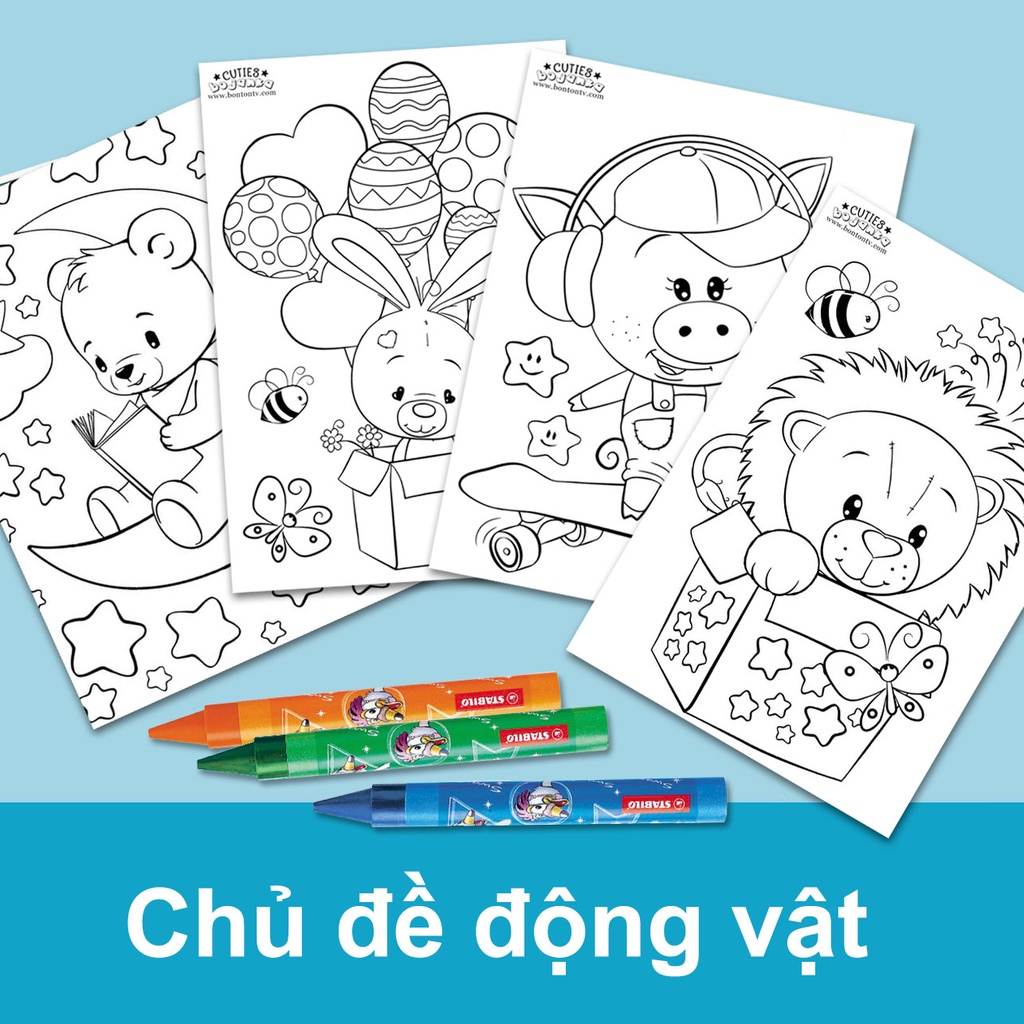 Combo 50 mẫu tranh tô màu trẻ em A5, đa dạng chủ đề bé trai, bé gái, nhân vật hoạt hình