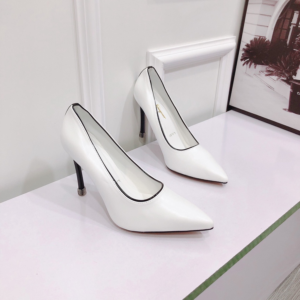 Giày Cao Gót Nữ 9p Ball Bít Mũi Gót Nhọn Chất Da Bóng Mịn Chuẩn Đẹp Hàng Cao Cấp - Sabo Cao Gót Chi Chanh Store
