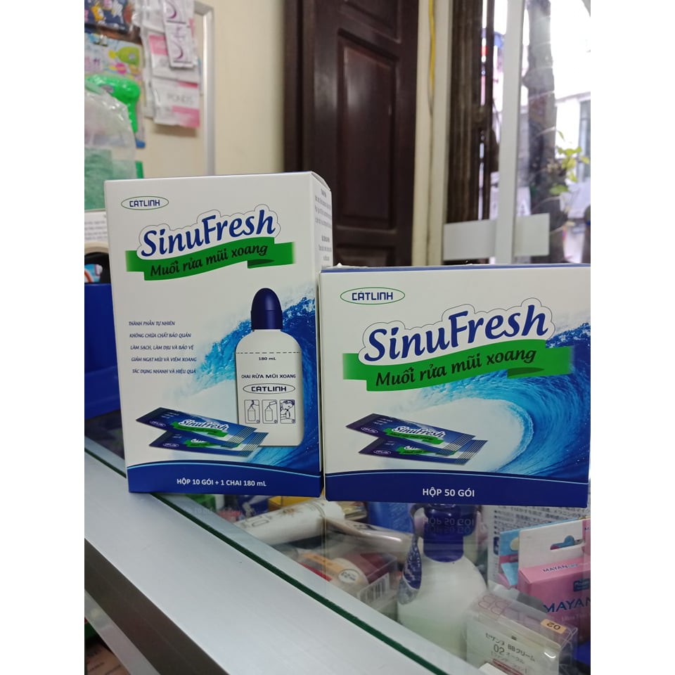 Bình Rửa Mũi SinuFresh 180ml Kèm Muối