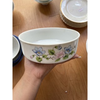 Chén dĩa tô men gốm sứ trắng