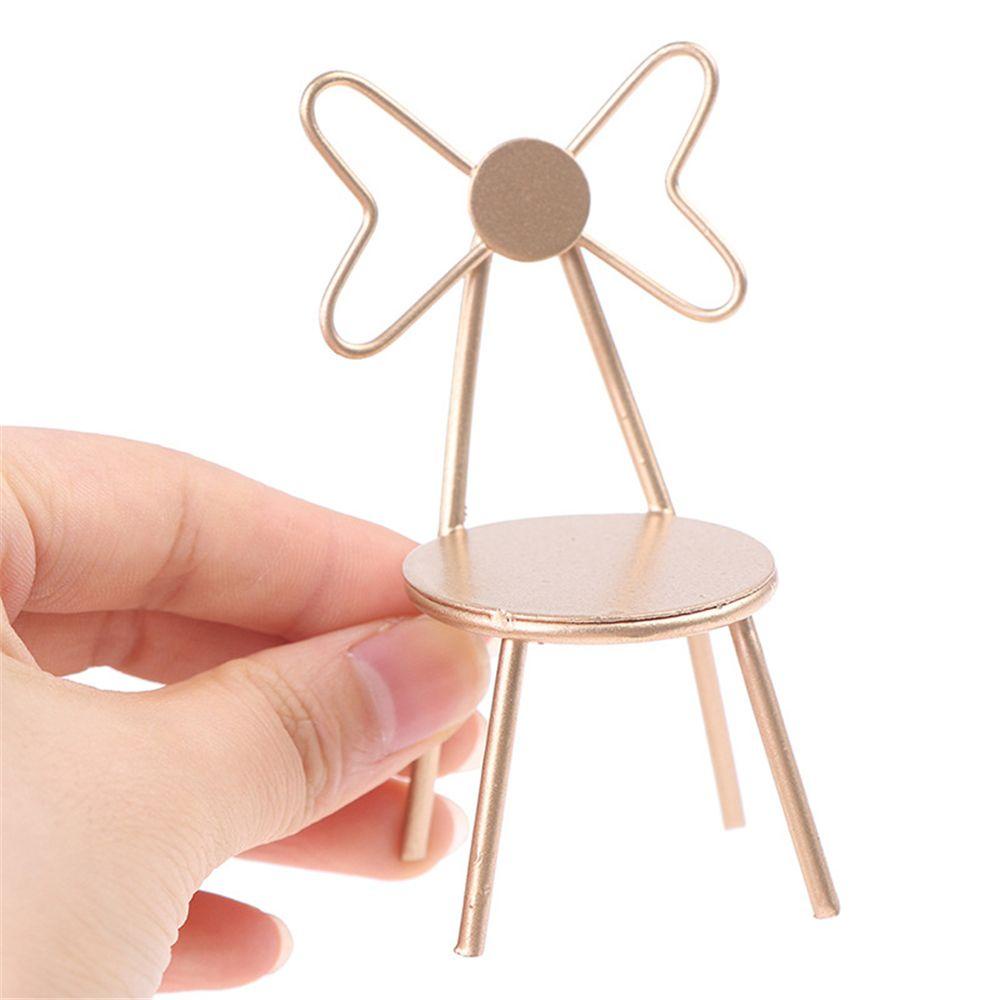 Ghế Kim Loại Mini Trang Trí Nhà Búp Bê