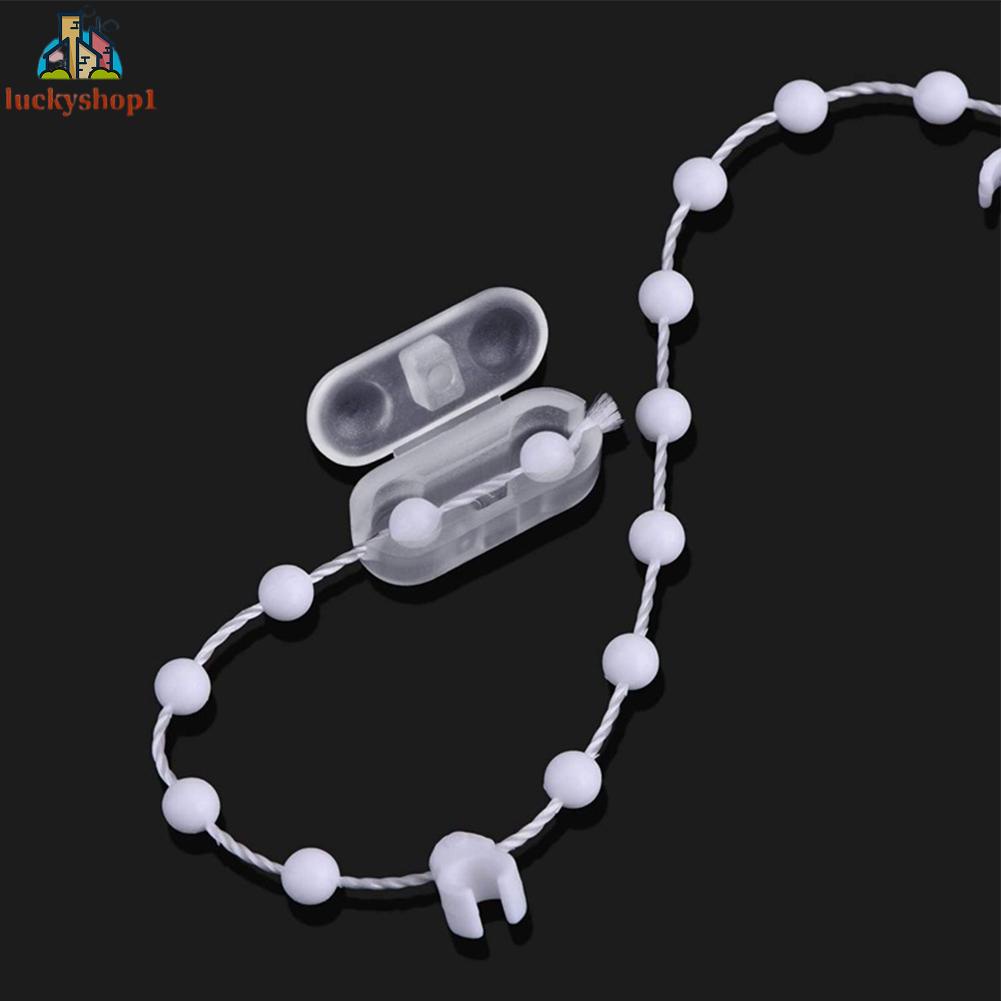 Bộ trong suốt 10/30/50 chiếc 4,5 * 6cm khóa hạt kéo hạt khóa kết nối con lăn rèm Roman mù kéo hạt đầu nối cáp chuyên nghiệp