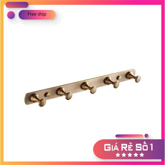 Thanh móc đồ , móc treo quần áo phòng tắm, treo đồ đa năng bằng đồng Kany - GCK20