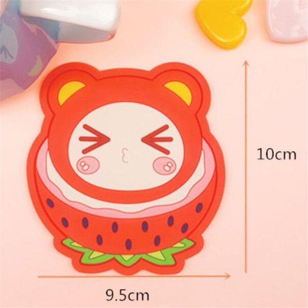 1 Miếng Lót Ly Silicon Cách Nhiệt Hình Trái Chuối Hoạt Hình Đáng Yêu