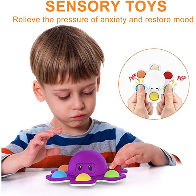 Đồ chơi ấn bong bóng hình bạch tuộc giúp giải tỏa căng thẳng vui nhộn