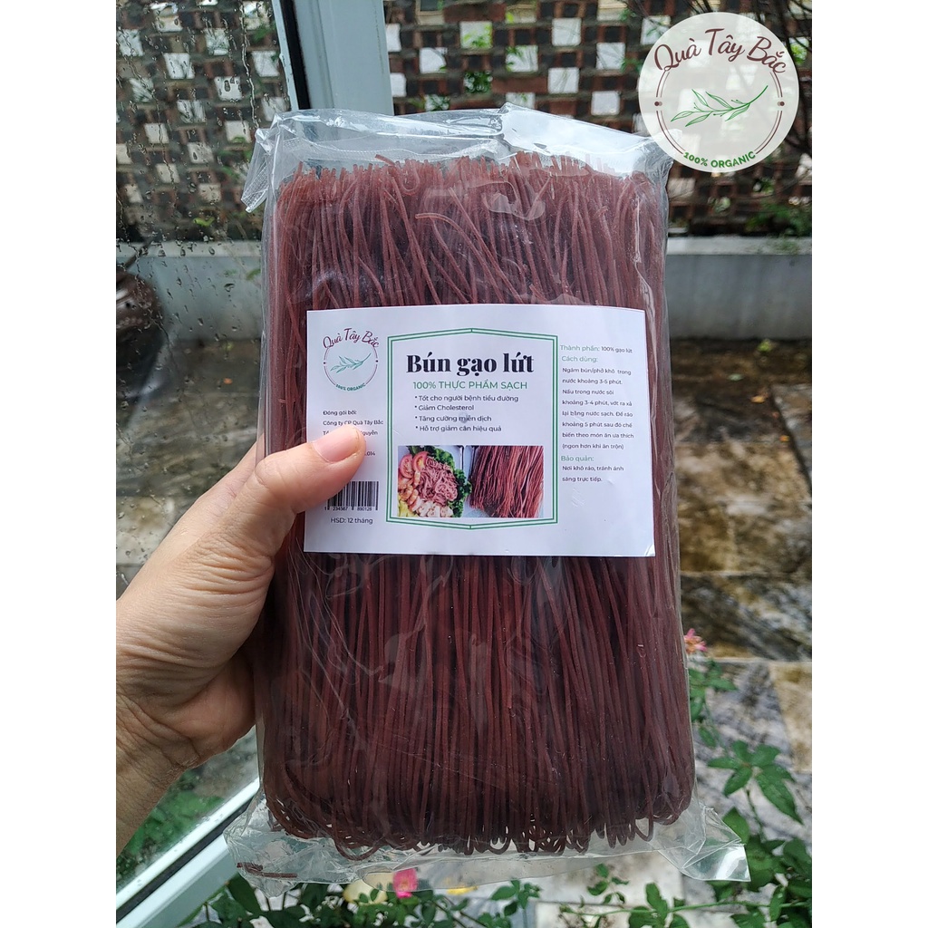 Bún gạo lứt đỏ/ Phở gạo lứt/ Bún ngũ sắc thực dưỡng Eatclean 500g | BigBuy360 - bigbuy360.vn