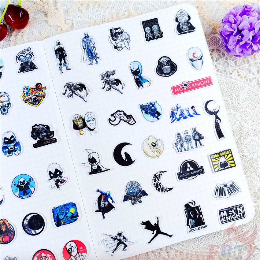 ★★★ Moon Knight Q-1 Mini Diary Manual Stickers ★★★ 60Pcs/Set DIY Fashion Scrapbooks Album Decor Decals Stickers