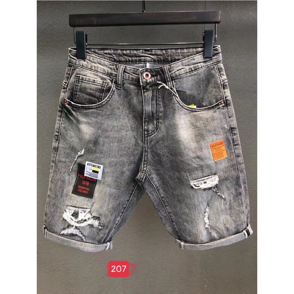 [Mã SKAMLTSM9 giảm 10% đơn 99K] Quần Short Jean Nam Rách Chất Bò Cao Cấp Thời Trang Phong Cách Tp_shop_87 Ms207