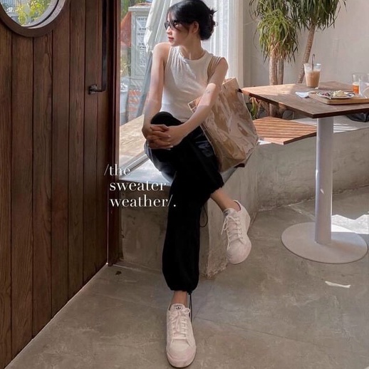 Quần boom ống rút dây chất da cá tàu form to, hàng đẹp