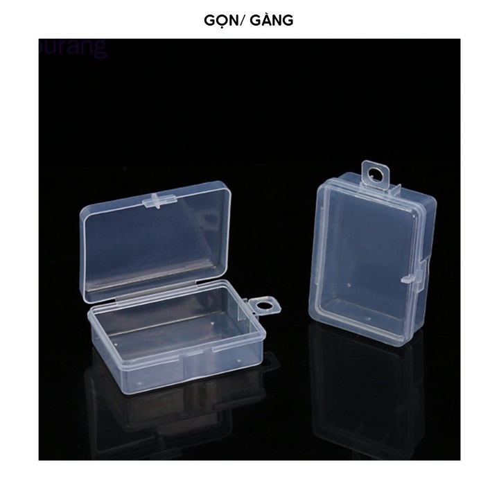 Hộp nhựa mini có nắp đựng đồ 9.5x6.5x2.5 cm hộp đựng phụ kiện đa năng Gọn Gàng