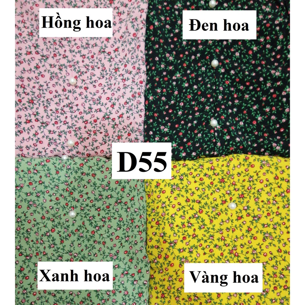 Đầm hoa nhí cổ tim tay phồng có size bigsize CEZY D55