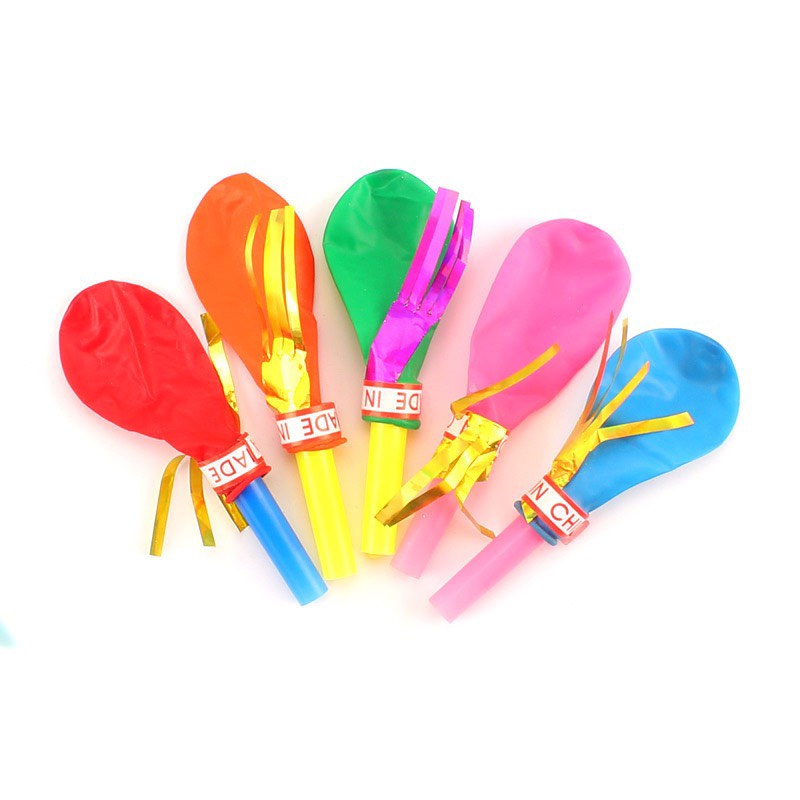 Combo 5 cái Kèn / Còi Thổi Bong Bóng Sinh Nhật Có Tiếng Thú Vị Cho Bé
