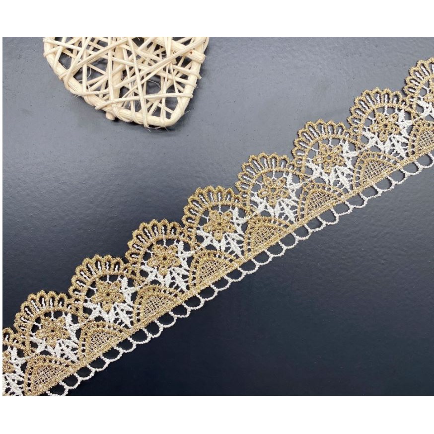 ⚡Nhiều mẫu⚡Ren lolita chỉ vàng gold may lolita váy bèo, làm choker phong cách hoàng gia cổ điển