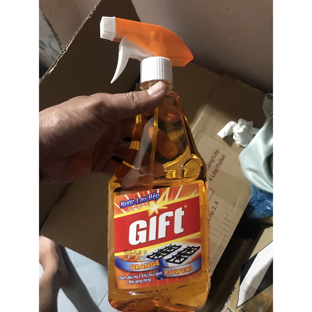 Nước lau bếp Gift 520 ml ( hương chanh )