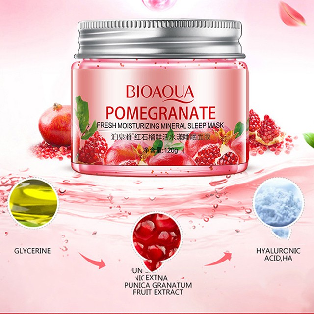 Mặt nạ ngủ  HOA QUẢ Bioaqua  (Kiwi &amp; Lựu)