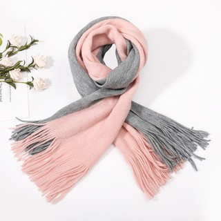 Khăn Len Dạ Cashmere Pha Màu Style Hàn Quốc