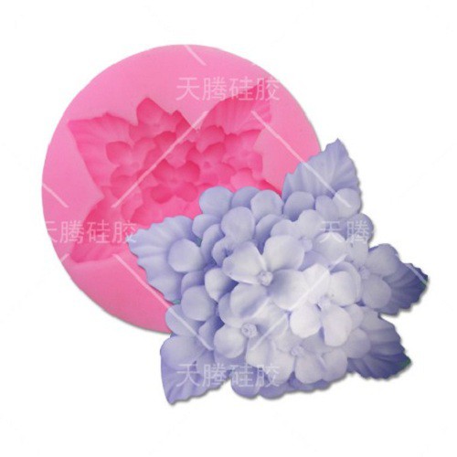 Khuôn siliocn 3d làm bánh làm rau câu mẫu Cẩm Tú Cầu