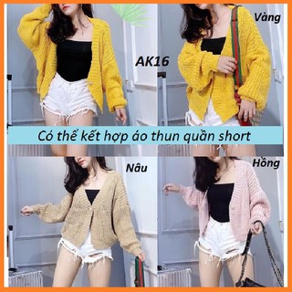 Áo khoác len lững [dệt sợi to dày ] AK16