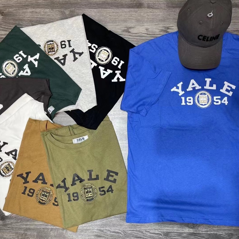 Áo phông 3158 tay lỡ form rộng thun nam nữ in chữ chất cotton khô hàng Quảng Chẩu ANDOSA AT08