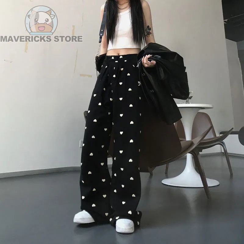 Quần ống rộng Màu Đen Phong Cách Hàn Quốc Thời Trang Mùa Hè Cho Nữ
