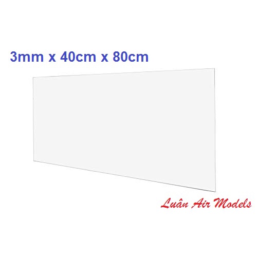 Mica 40x80cm Tấm nhựa mica cứng trong suốt làm hồ cá, hộp kính, đồ chơi, cắt theo yêu cầu