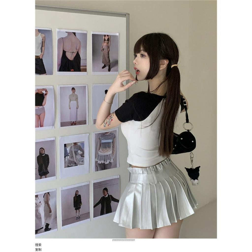 Cocory vn Áo Thun Tay Ngắn Hở Rốn In Họa Tiết Thời Trang Mùa Hè Quyến Rũ Cho Nữ