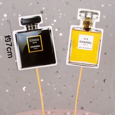 Set 2 que nước hoa Chanel_Phụ kiện trang trí bánh sinh nhật